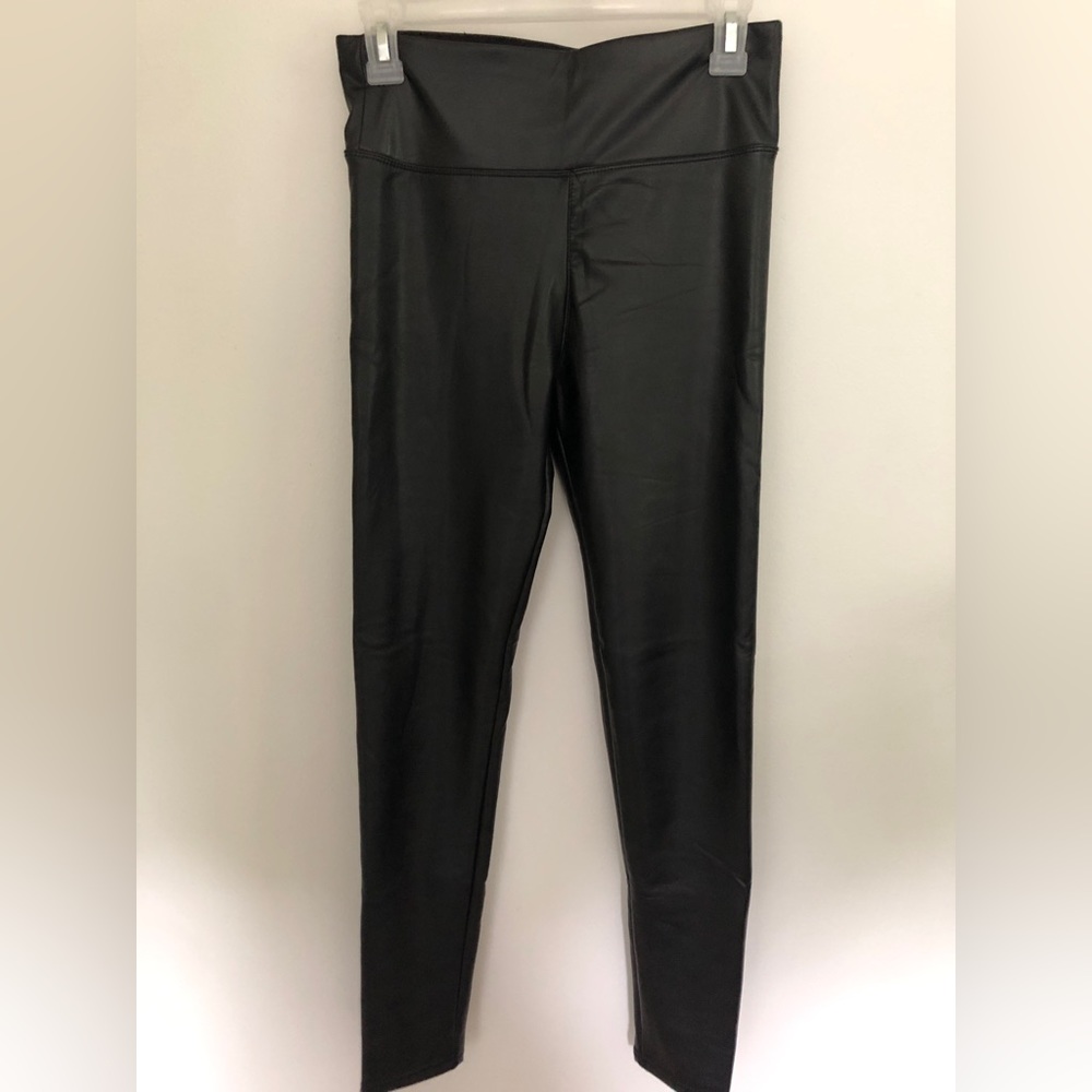 Fleece lined leather black pants SALE NOW